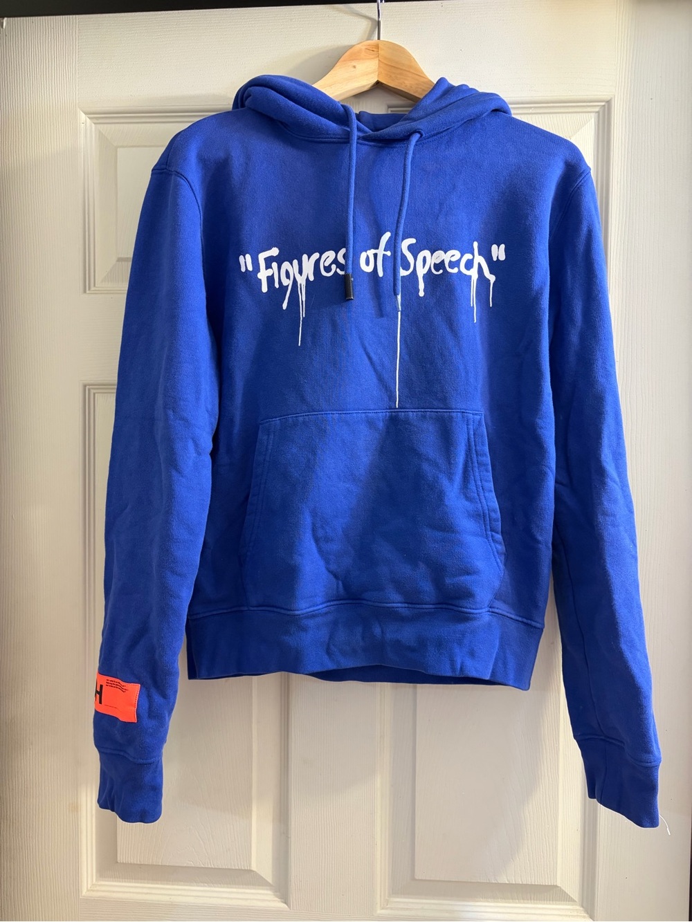 Off-White Royal Blue "Figures of Speech" Crewneck Hoodie